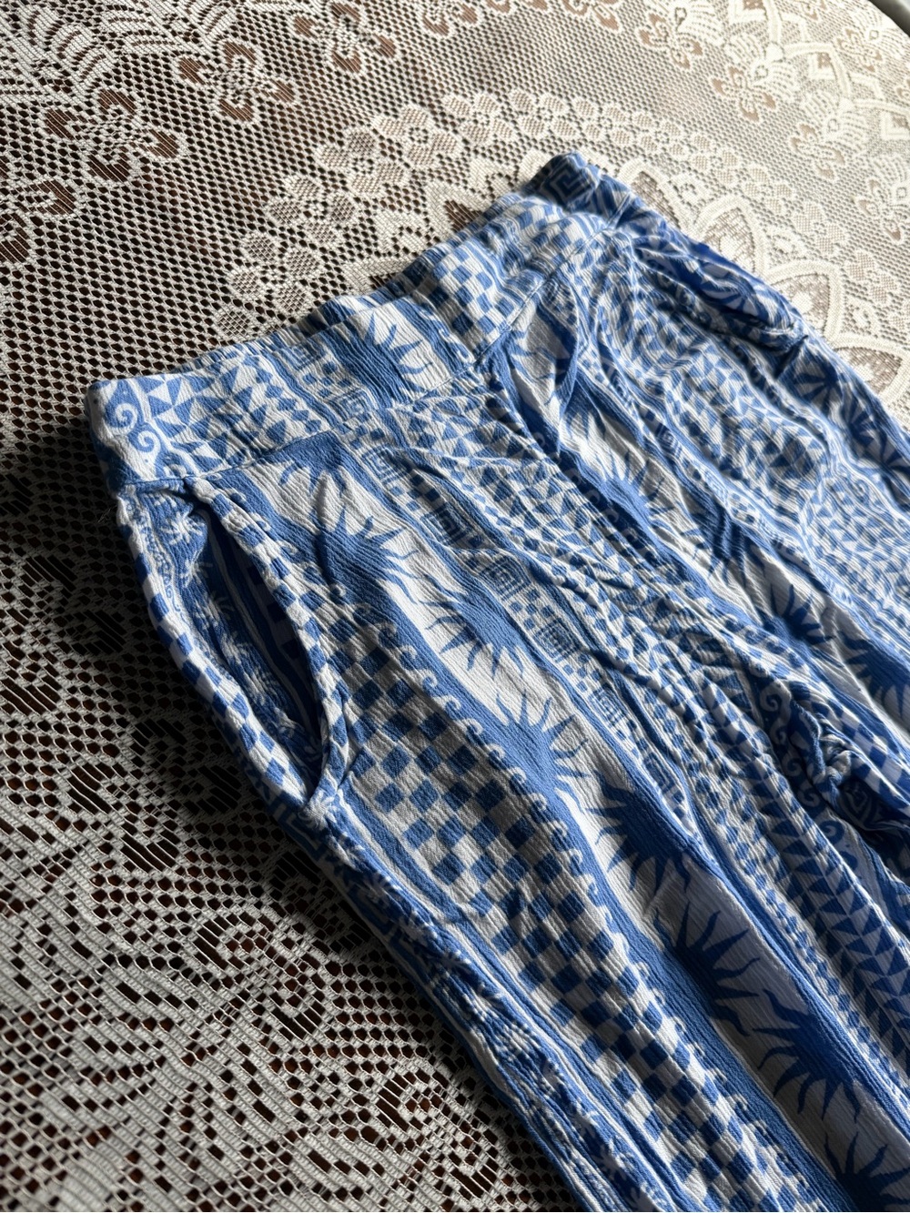 Rip Curl Blue San Carlos Boho Beach Pants, Size XS - Picture 2 of 4